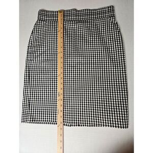 Ann Taylor 8P Black White Checked‎ Skirt